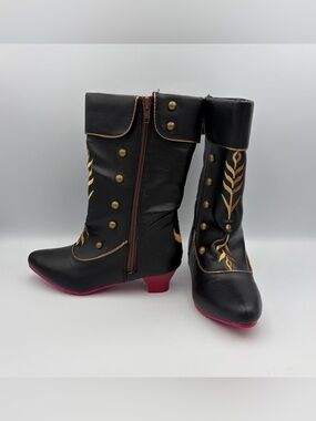 Toddler Boots Disney Anna Frozen Kids' Dress-Up Boots Size 13/1